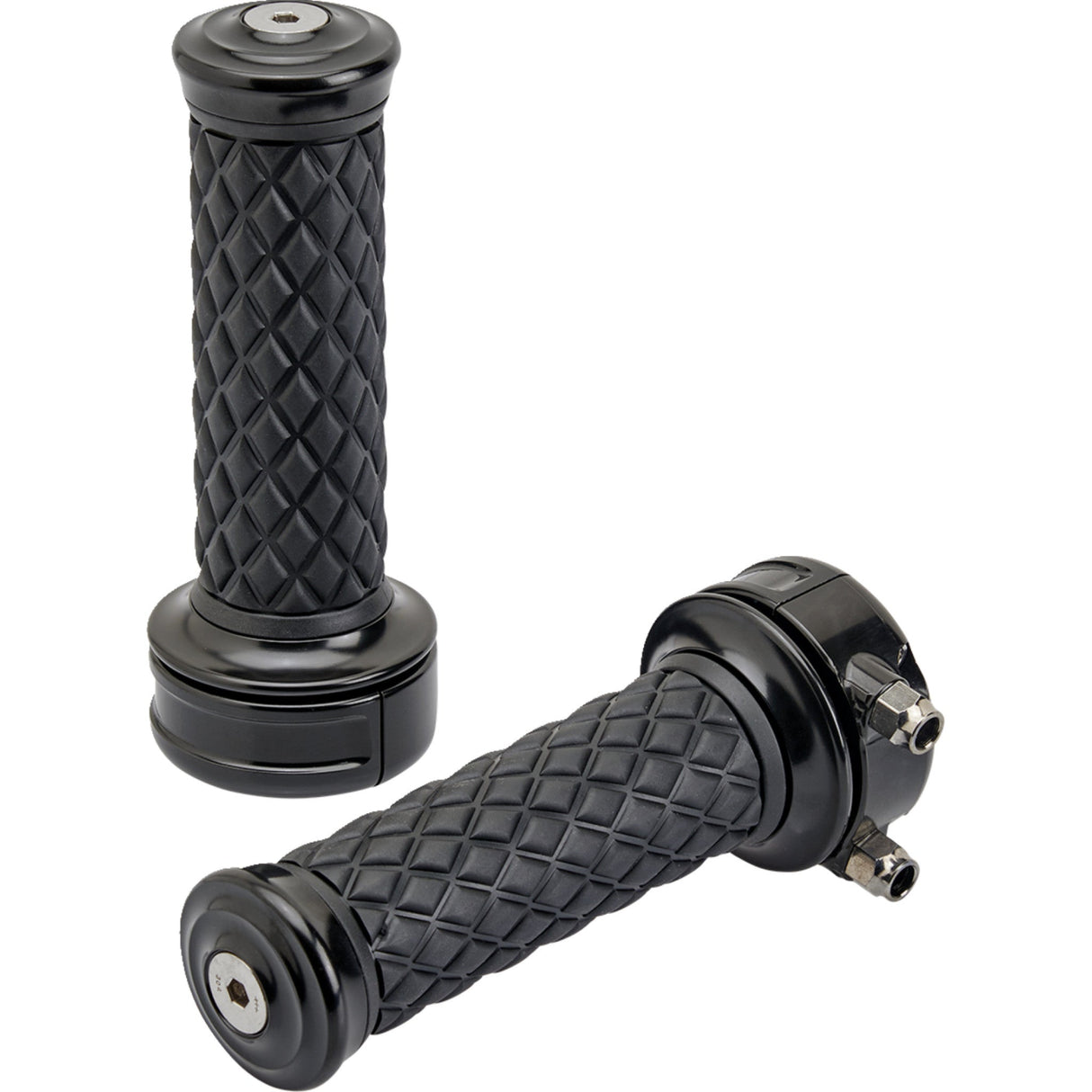 BILTWELL 0630-3074 6606-201-01 Alumicore Grips Grips - Alumicore - Custom - Black