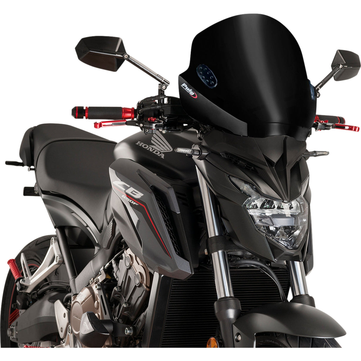 Puig HI-Tech Parts Trend Windshield Black - 5022N For Harley Sportster Forty-Eight / Softail Low Rider 2017-2020 | Ducati Motorcycles 2007-2024