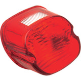Drag Specialties Laydown Taillight Lens With Top Tag Window Red For Harley Motorcycles 1973-1998