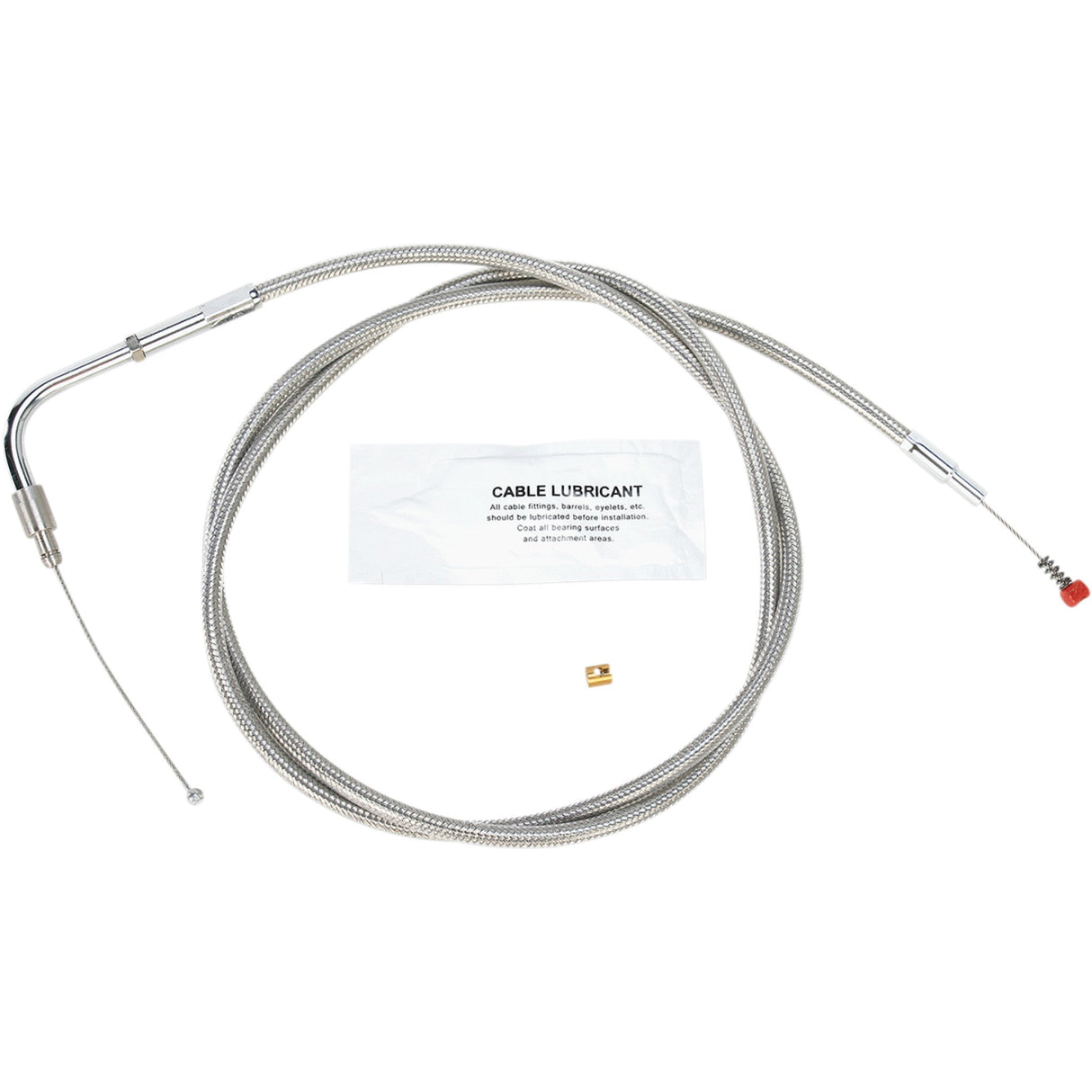 Barnett Stainless Steel Throttle Idle Cable +8" - 102-30-40016-8 For Harley Touring 2002-2007