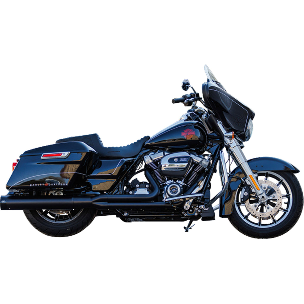 S&S Cycle 2-Into-1 Sidewinder Exhaust System 50-State Black M8 Touring - 550-0759 For Harley Touring 2017-2026