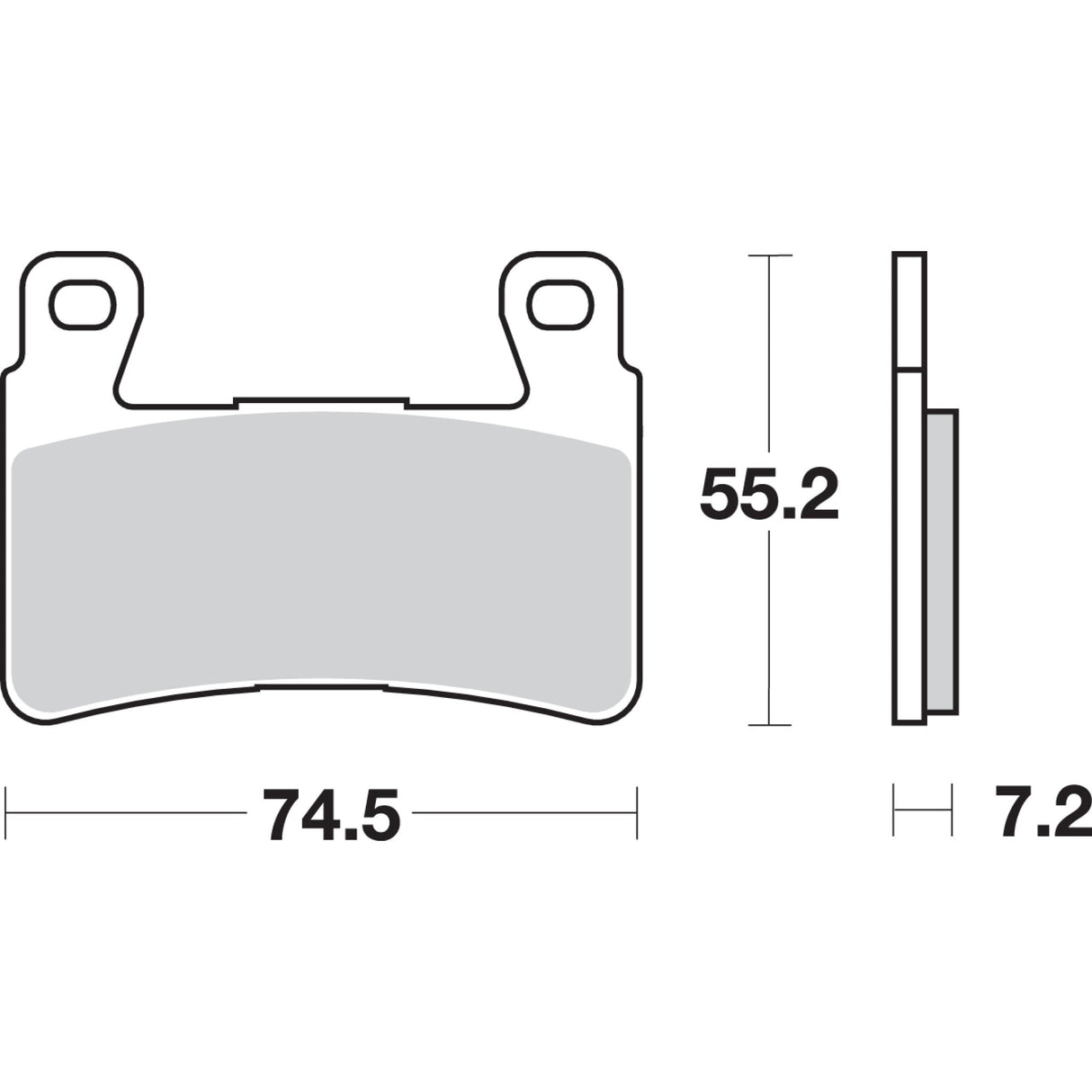 SBS 1722-0713 734HS HS Street Excel Sintered Front Brake Pads HS Brake Pads - Honda - 734HS