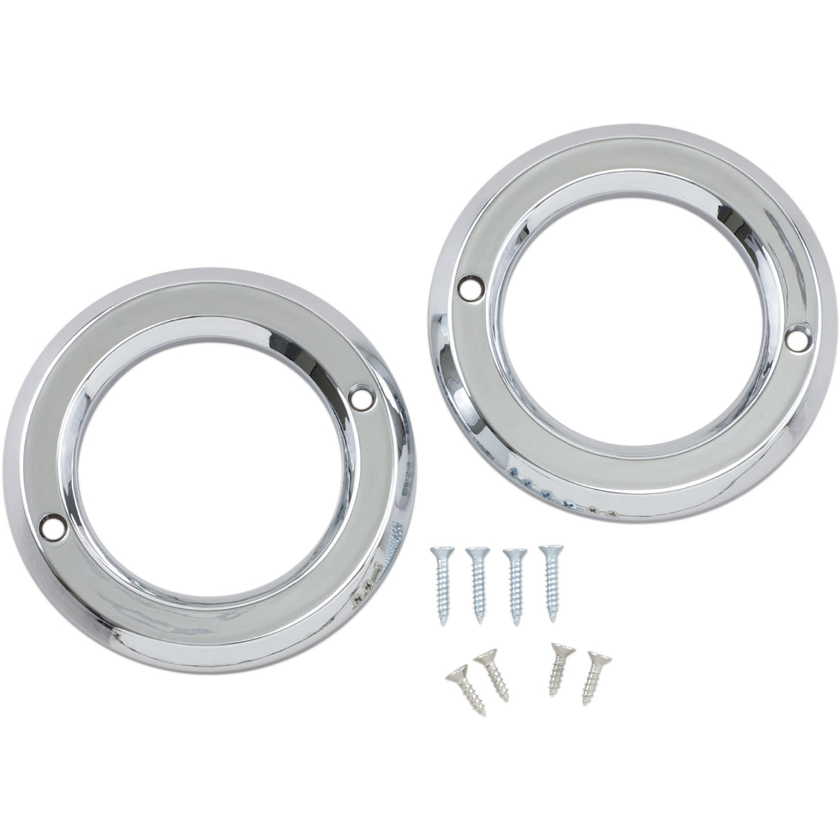 MOTOR TRIKE 2001-0653 MTEL-0153 Chrome Accent Rings for Trax Fog Lights Accent Rings for Trax Fog Lights - Chrome