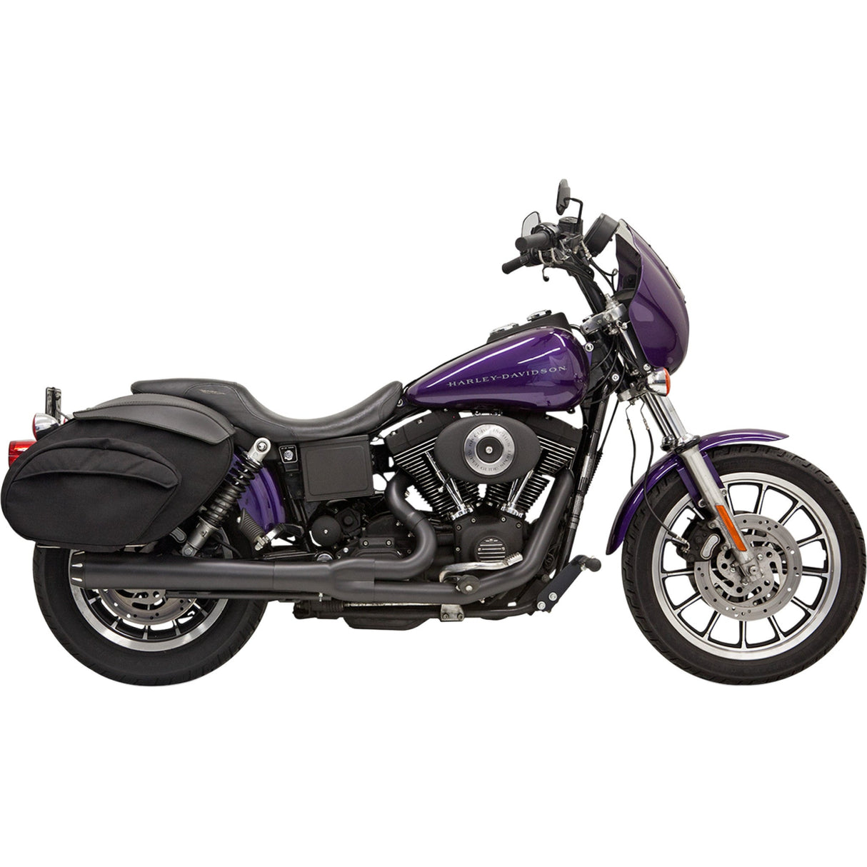 Bassani Xhaust Road Rage 2-Into-1 Exhaust System - 13321R For Harley Dyna 1991-2005