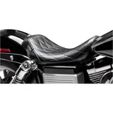 LePera Bare Bones Solo Seat Diamond Stitch Black - LK-001DM For Harley Motorcycles 2006-2017