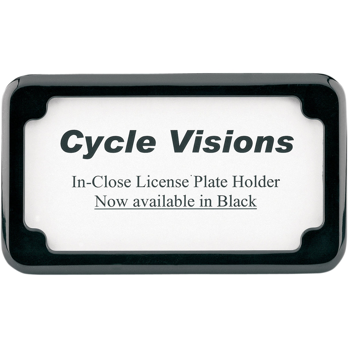 CYCLE VISIONS 2030-0260 CV-4615B Beveled License Plate Frame black