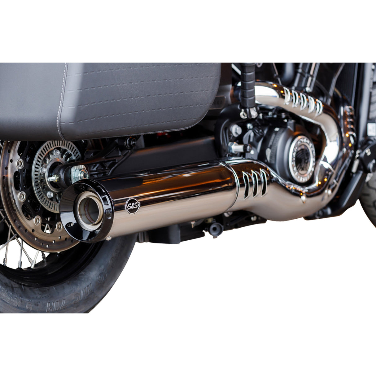 S&S Cycle Grand National Slip-On Mufflers Chrome 50-State - 550-1122 For Indian Scout 2025