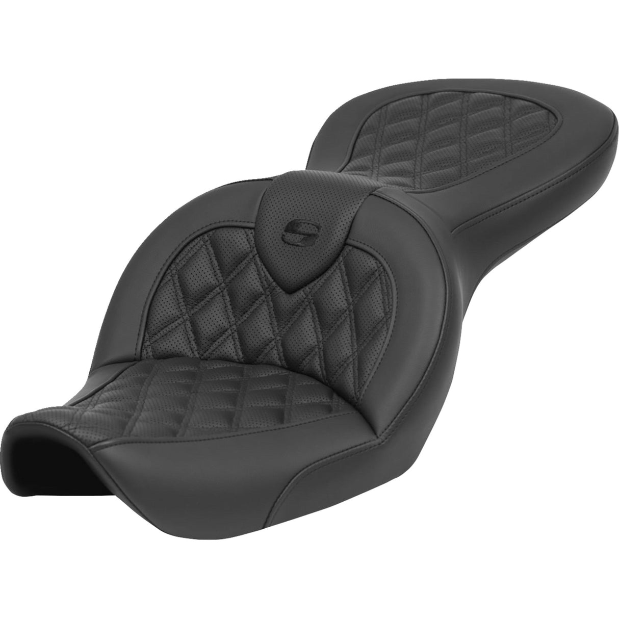 Saddlemen Roadsofa™ Standard Reach Seat Without Backrest Lattice Stitch - 896-05-182 For Harley Dyna Wide Glide 1996-2003
