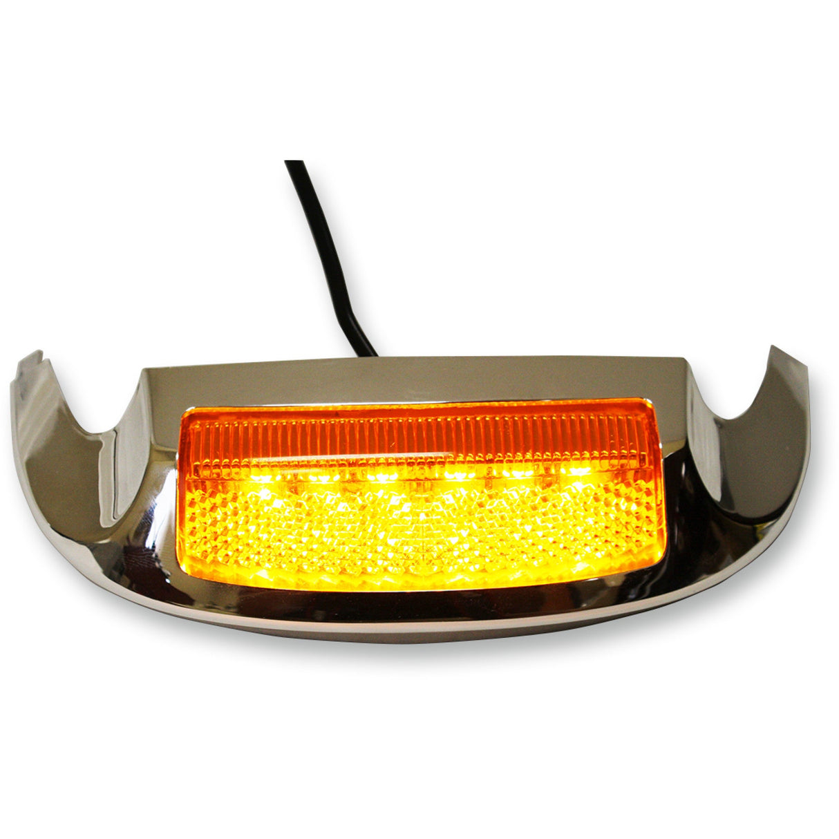 CUSTOM DYNAMICS 2040-1560 GEN-FT-AA Front LED Fender Tip - Amber LED/Amber Lens - Chrome