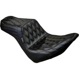 LePera Tailwhip Seat Double Diamond Black - LYR-580DD For Harley Softail 2018-2023