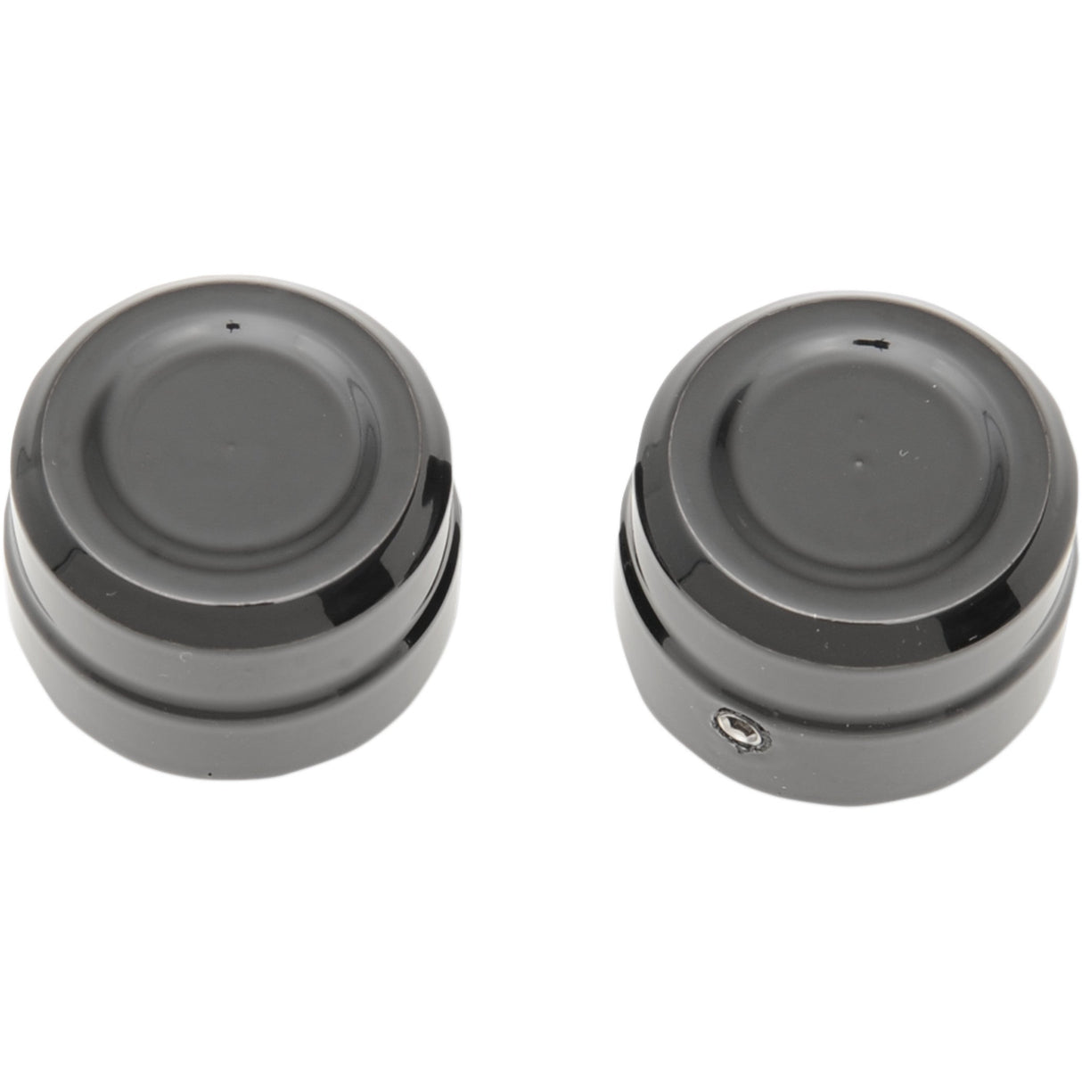 Drag Specialties Billet Axle Caps Front Black Pair For Harley Sportster 2008-2022