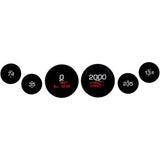 Dakota Digital Six-Gauge MLX Series Kit Black Bezel - MLX-8604-K For Harley Touring 2004-2013