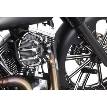 Arlen Ness Inverted Series Air Cleaner Kit — 10 Gauge Black - 18-947 For Harley Motorcycles 2017-2025