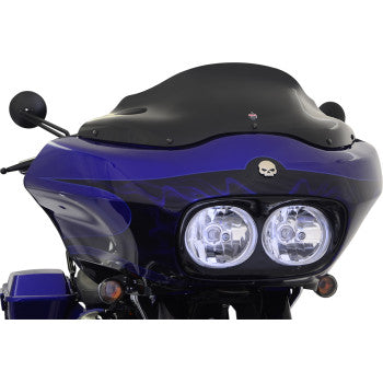 Klock Werks Sport Flare® Windshield 8" Black - KWW-01-0190 For Harley Road Glide 1998-2013