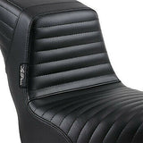 LePera Kickflip Seat — Pleated Black FX - LY-590PT For Harley Softail 2018-2023