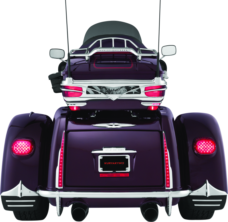 Kuryakyn 7220 Rear Mud Flaps For Trikes Chrome