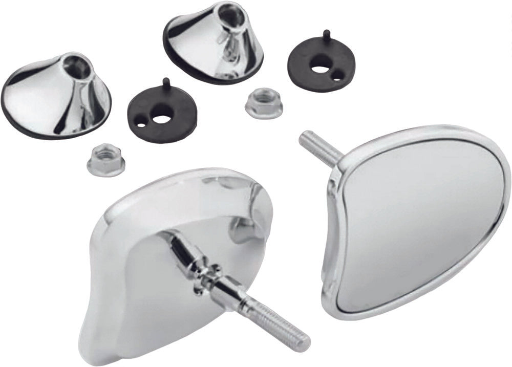 Harddrive 270332 Tapered Fairing Mirrors Chrome For Harley Touring 2014-2019