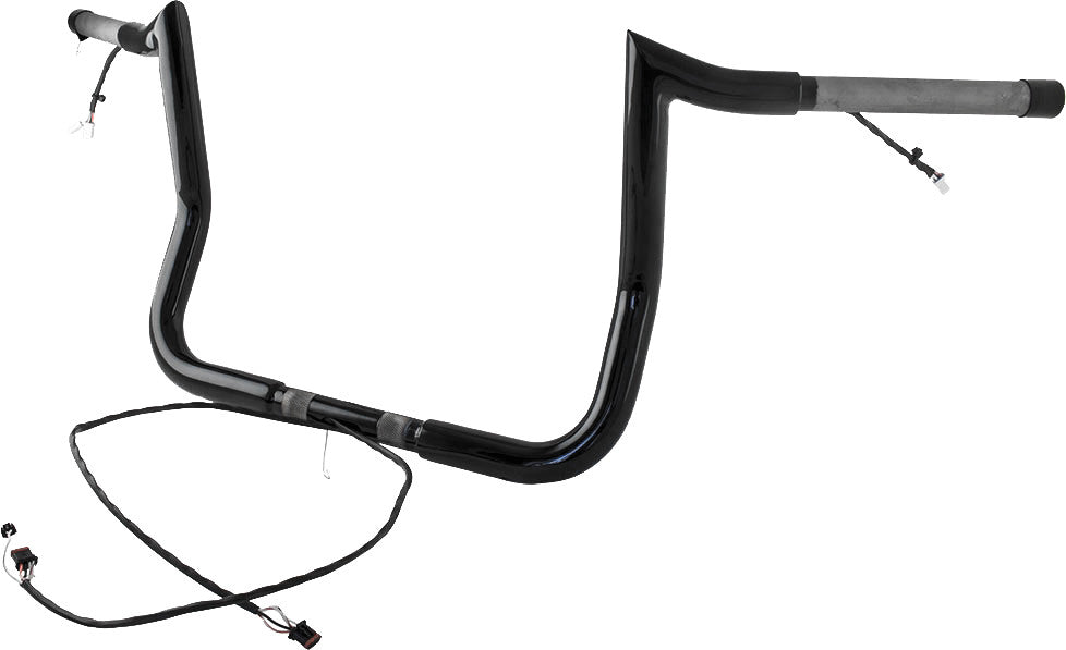 Paul Yaffe Bagger Nation 14" Monkey Bagger Bar Prewired Satin Black ` - MBBPW-14 B For Harley Electra Glide 2010-2019