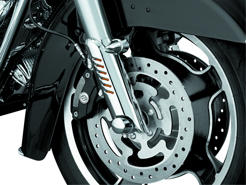 Kuryakyn Lower Leg Deflector Shields Chrome - 7768 For Harley Touring 2000-2013