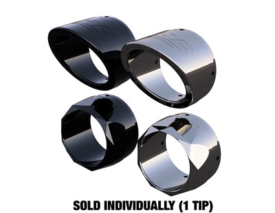 Tab Performance 4.5 inch Replacement Exhaust Tips | Specialty Finishes - Midnight Chrome Slash Cut 4.5-EXHAUST-TIPS-SF-M