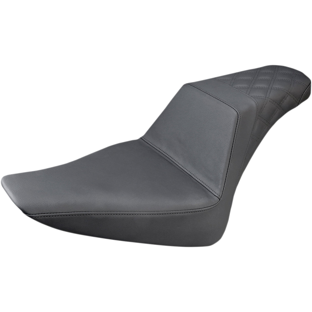 Saddlemen Step-Up Seat — Rear Lattice Stitch Black FLS - 812-26-173 For Harley Softail 2011-2017