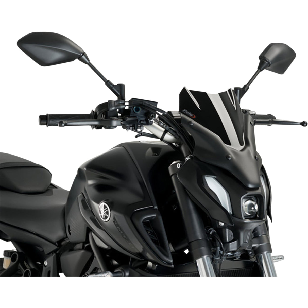 PUIG HI-TECH PARTS 2301-3051 20618N New Generation Windscreen 12-1/2" - black - mt-07