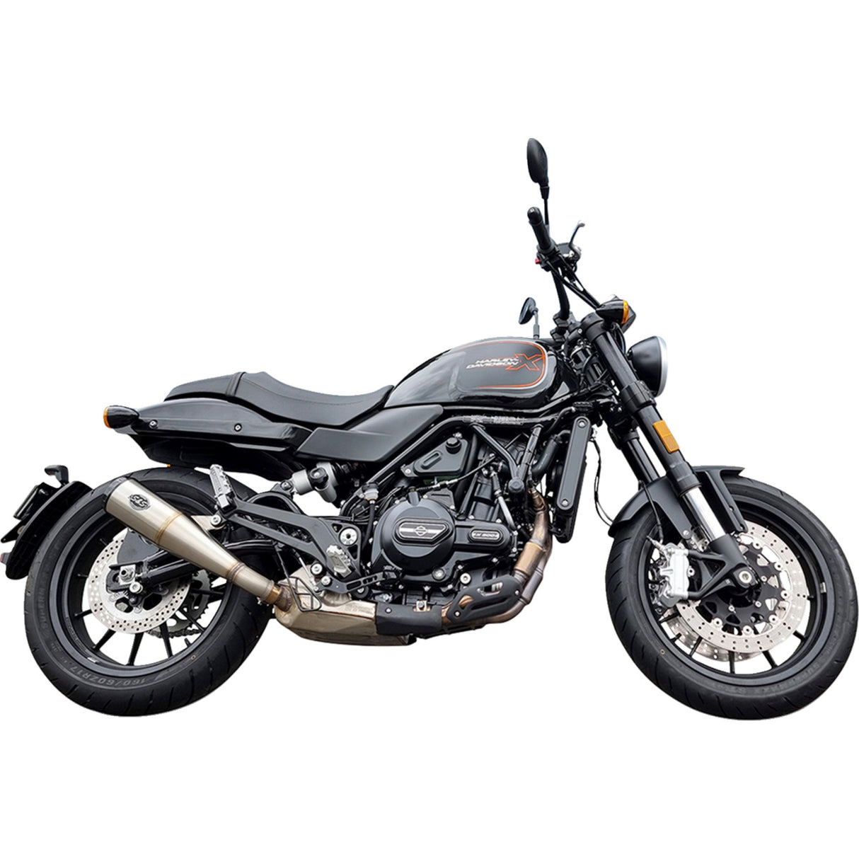 S&S CYCLE 1801-1809 550-1114 Grand National Slip-On Muffler - Brushed Stainless Steel - X™500