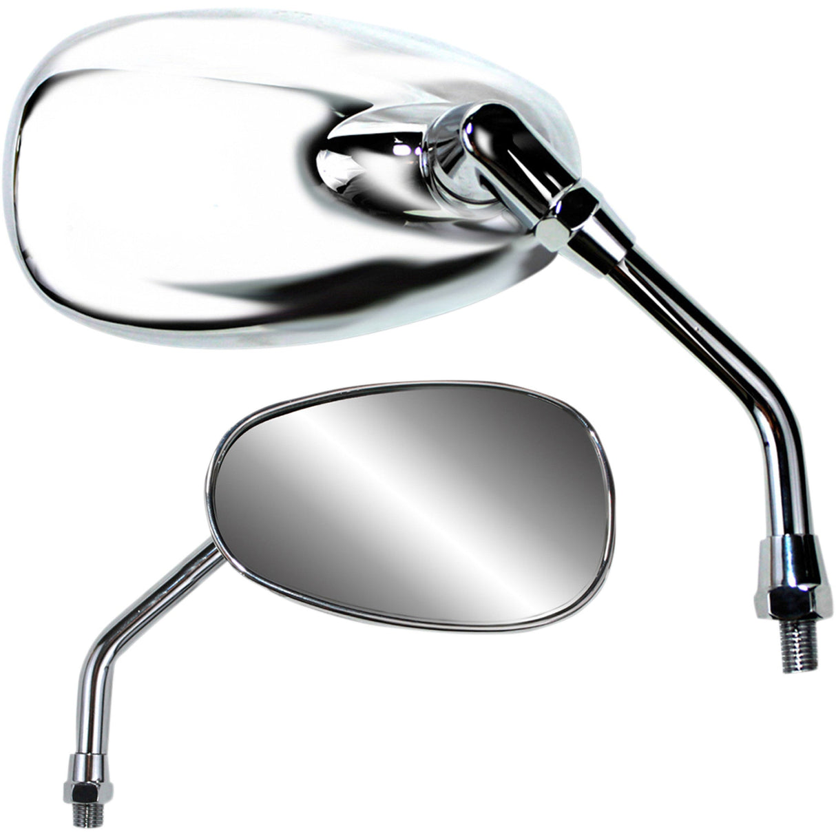 Parts Unlimited Classic American-Style Mirror American-Style Standard Side View Oval Chrome 5-1/2" Each