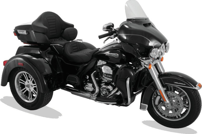 Mustang Motorcycle Mustang Electra Glide, Rd Glide, Rd King, Str Glide Touring 1PC Seat Deluxe Black - 79006 For Harley Touring 2008-2021