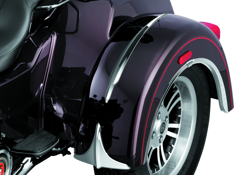 Kuryakyn 7217 Rear Fender Accents, Leading Edge, Chrome