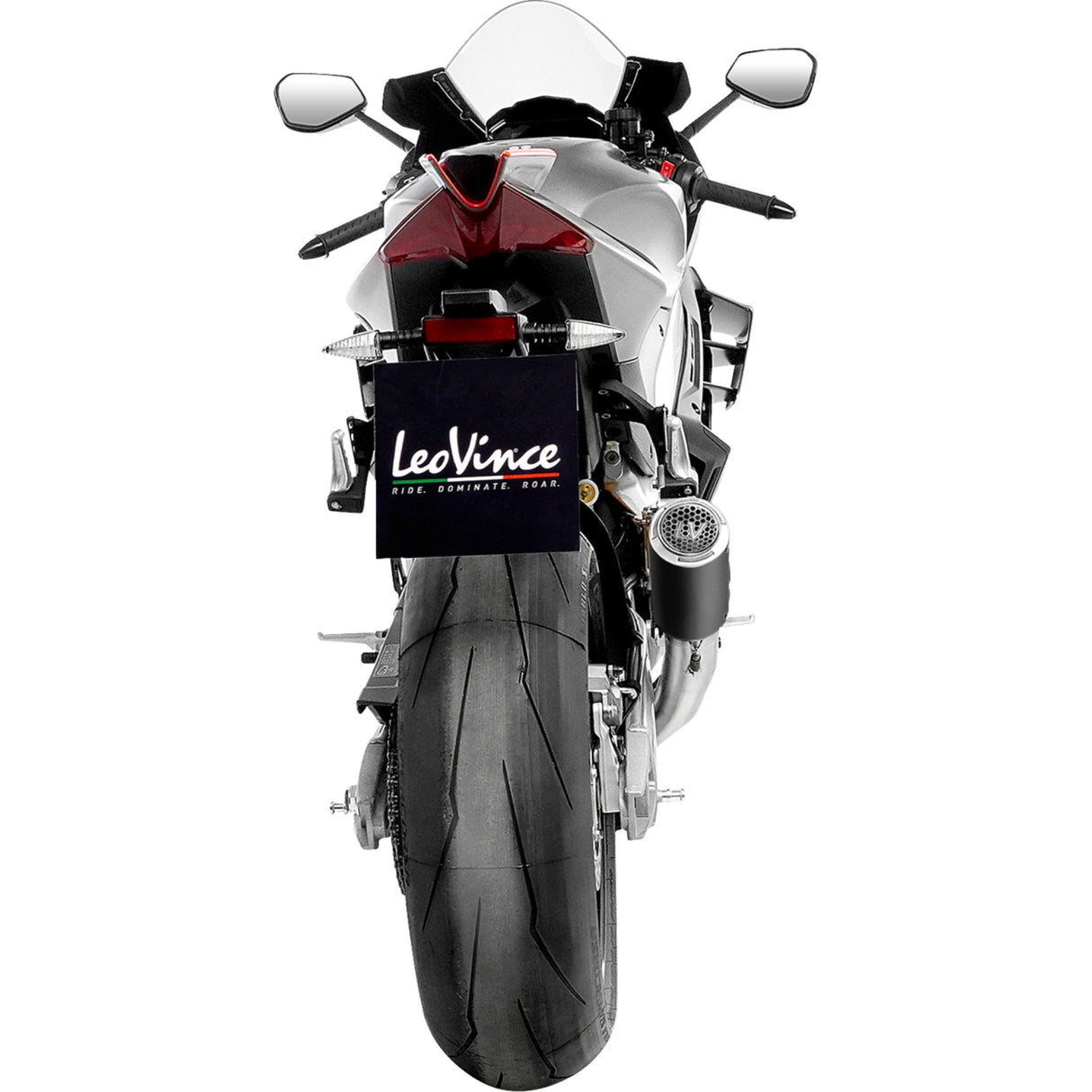 LEOVINCE 1811-4841 15401SBU LV Corsa S Black Edition Slip-On Muffler aprilia rsv4 tuono v4