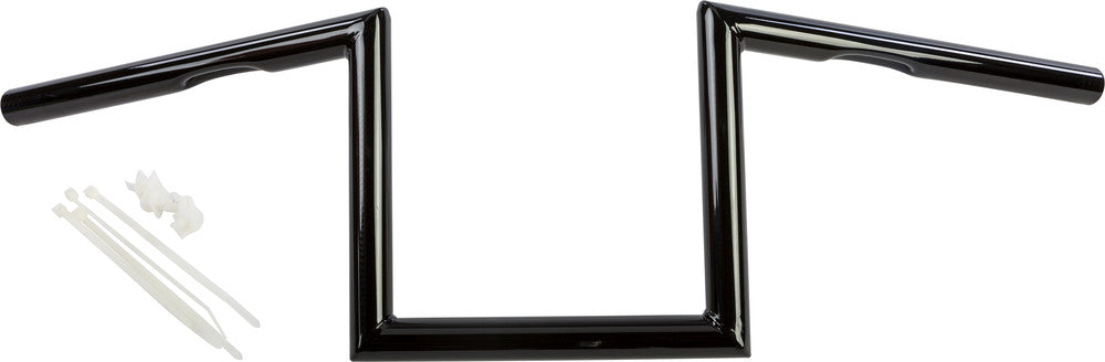 Harddrive 21-228GB 1" Z-Bar Dimpled 6" Gloss Black For Harley Motorcycles 1980-2017