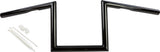 Harddrive 21-228GB 1" Z-Bar Dimpled 6" Gloss Black For Harley Motorcycles 1980-2017