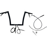 FAT BAGGERS INC. 0601-6912 749912-B 1-1/4" EZ Install Flat Top Handlebar 12" - black