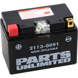 Parts Unlimited Factory-Activated AGM Maintenance-Free Battery YTZ12S Honda Motorcycles 2000-2018