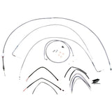 BURLY BRAND 0610-0724 B30-1063 Complete Stainless Braided Handlebar Cable/Brake Line Kit - 16" Ape Hanger Handlebars