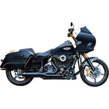 S&S Cycle 2-Into-1 Qualifier Exhaust System Race Only Guardian Black - 550-1109 For Harley Touring 2017-2023