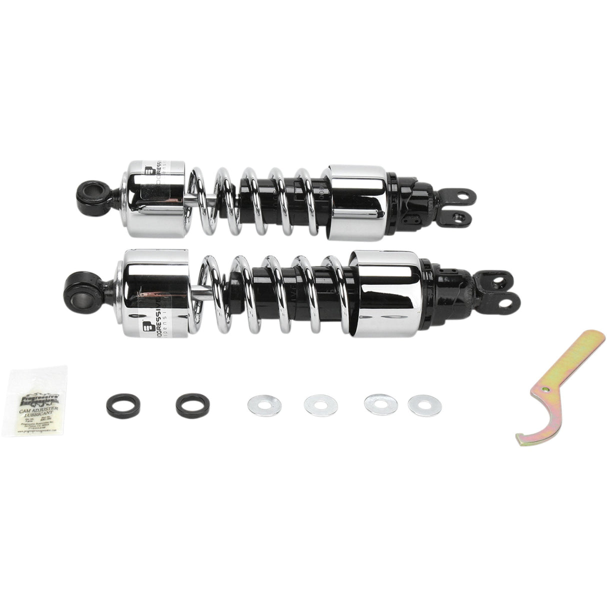 PROGRESSIVE SUSPENSION DS-310047 412-4224C 412 Series Cruiser Shocks — Heavy Duty Shocks - 412 Cruiser Series - Chrome - 13" - Heavy Duty