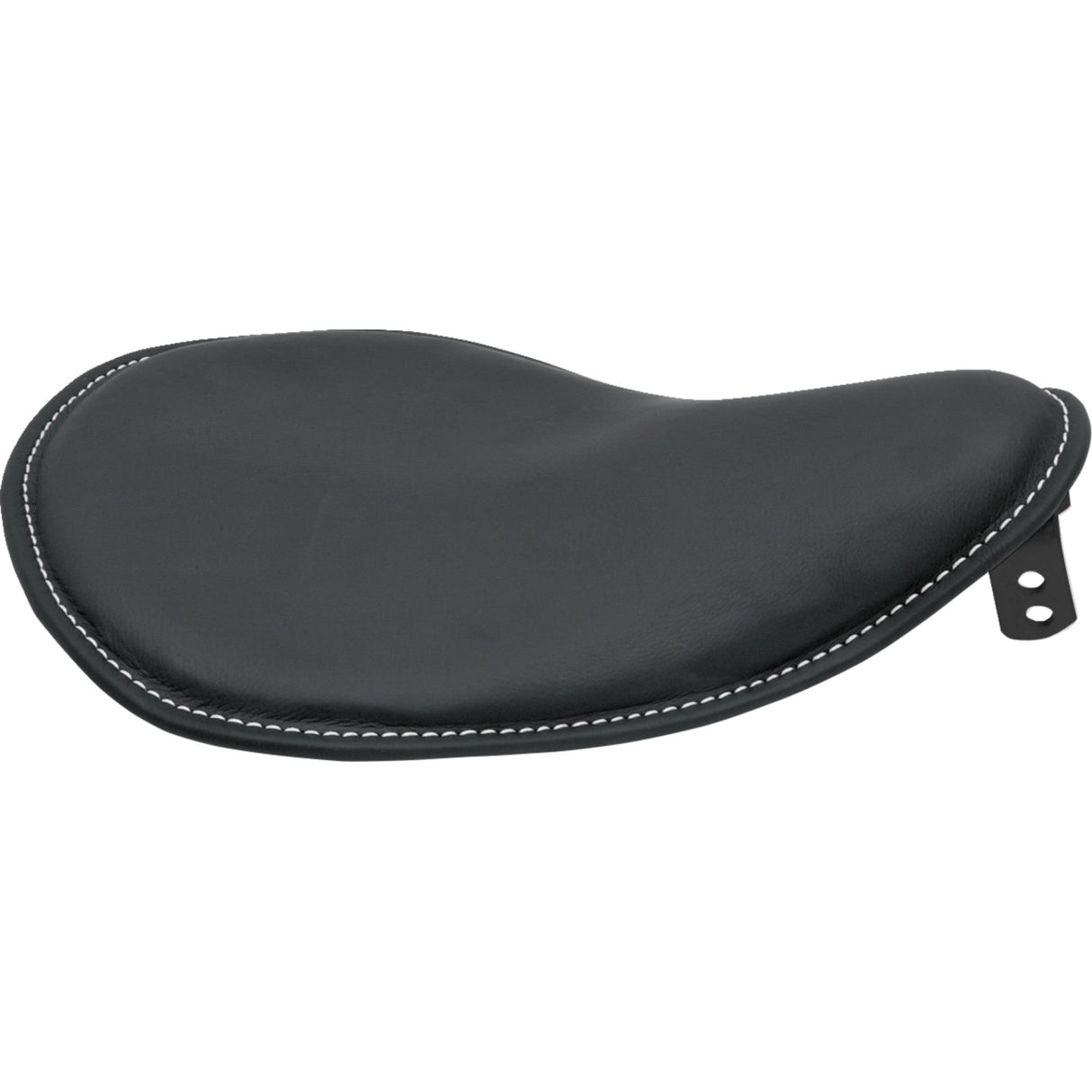 DRAG SPECIALTIES SEATS 0806-0028 Small Low-Profile Spring Solo Seat Seat - Spring Solo - Low-Profile - Small - Black Leather/White Stitching