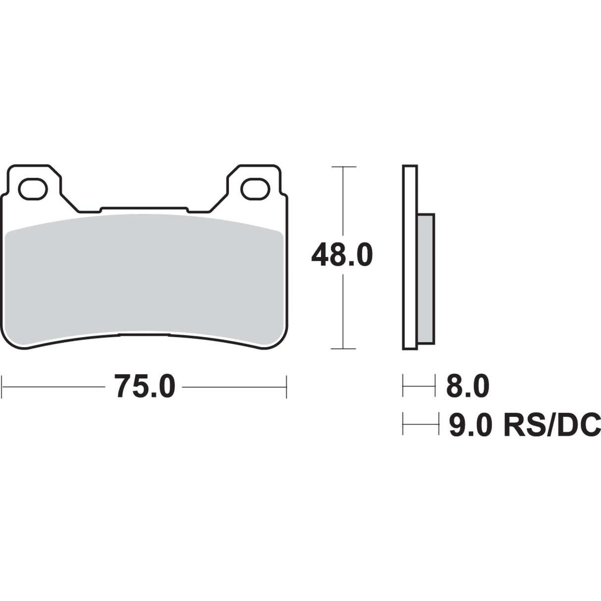 SBS 1721-1564 809DC DC Racing Dual Carbon Brake Pads Dual Carbon Brake Pads - CBR