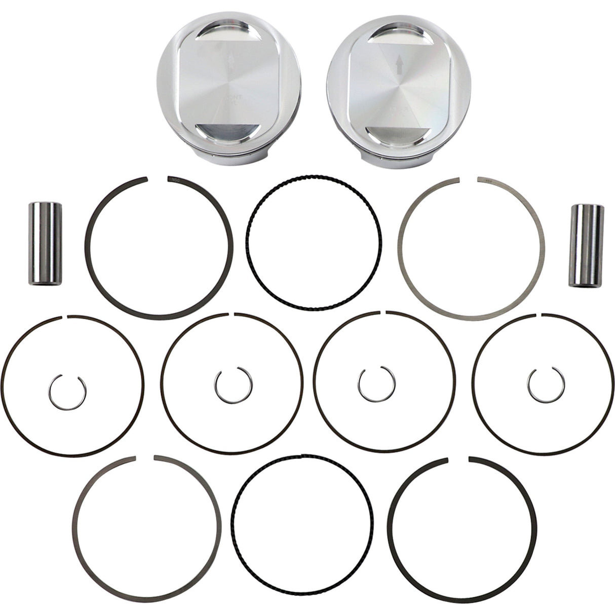 JE Pistons Piston Kit Bored to 98" 9.5:1 CR 88"/96" Twin Cam - 324720 For Harley Motorcycles 1999-2006