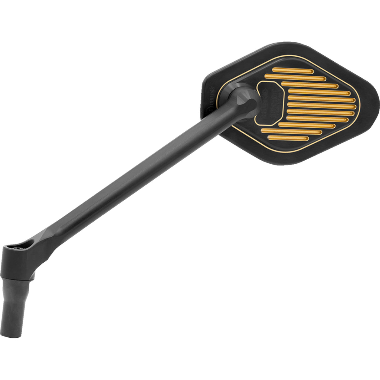 DRAG SPECIALTIES 0640-1868 Long Stem Adjustable Mirror Mirror - Adjustable - Long Stem - Black/Gold - Left