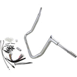 FAT Baggers INC. 1-1/2" EZ Install Pointed Top Handlebar Kit 14" Chrome - 809114 For Harley Touring 2008-2013