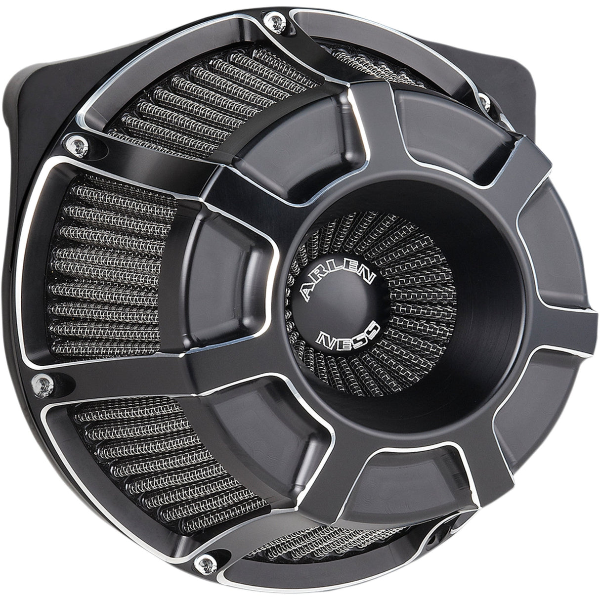 Arlen Ness Inverted Series Air Cleaner Kit — Beveled Black - 18-937 For Harley Sportster 1988-2022