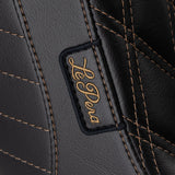 LE PERA 0802-1549 LYRU-580DD-CHET Tailwhip Up Front Seat - Double Diamond w/ Chestnut Thread - Black - FLSB/FXLR '18-'24