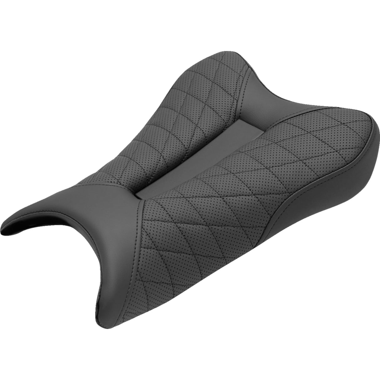 SADDLEMEN 0810-2400 0810-K075 Track Lattice Stitch Seat — Solo Seat Track Seat - Lattice Stitch - Black - ZX6R '19-'22