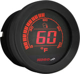 Koso North America HD-02 Series Gauge Kit Black Bezel OIL Temp - BA050907 For Harley Touring 2004-2013