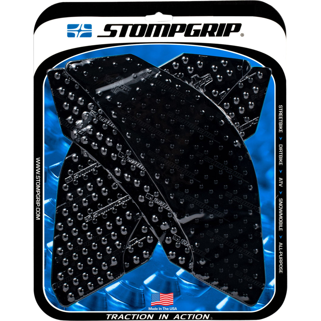 STOMPGRIP 4320-1199 55-10-0008B Volcano Profile Traction Pad Tank Kit Traction Kit - Black - Yamaha