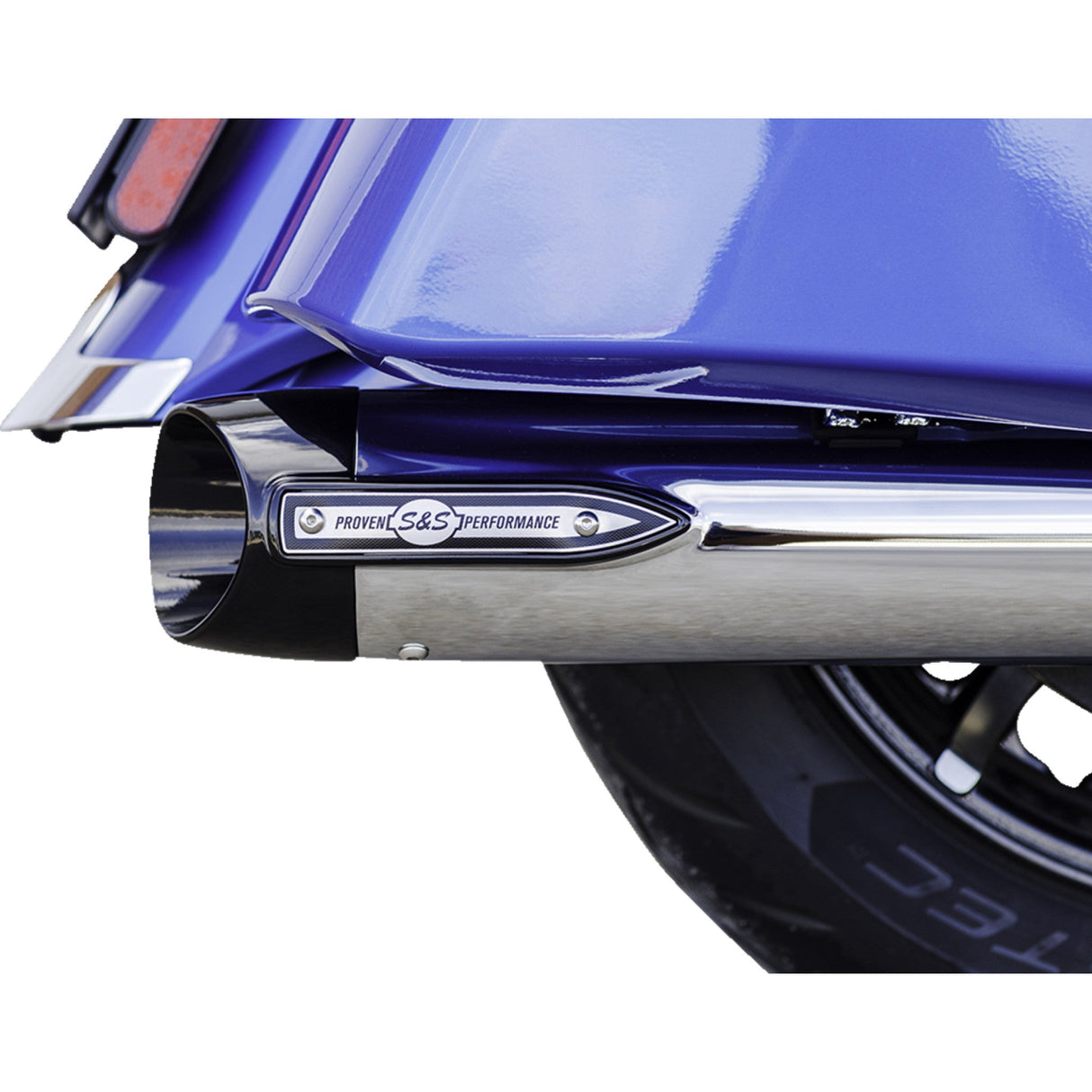S&S Cycle 4" Broadhead Slip-On Mufflers Slash Cut Chrome - 550-1076 For Indian 2014-2022
