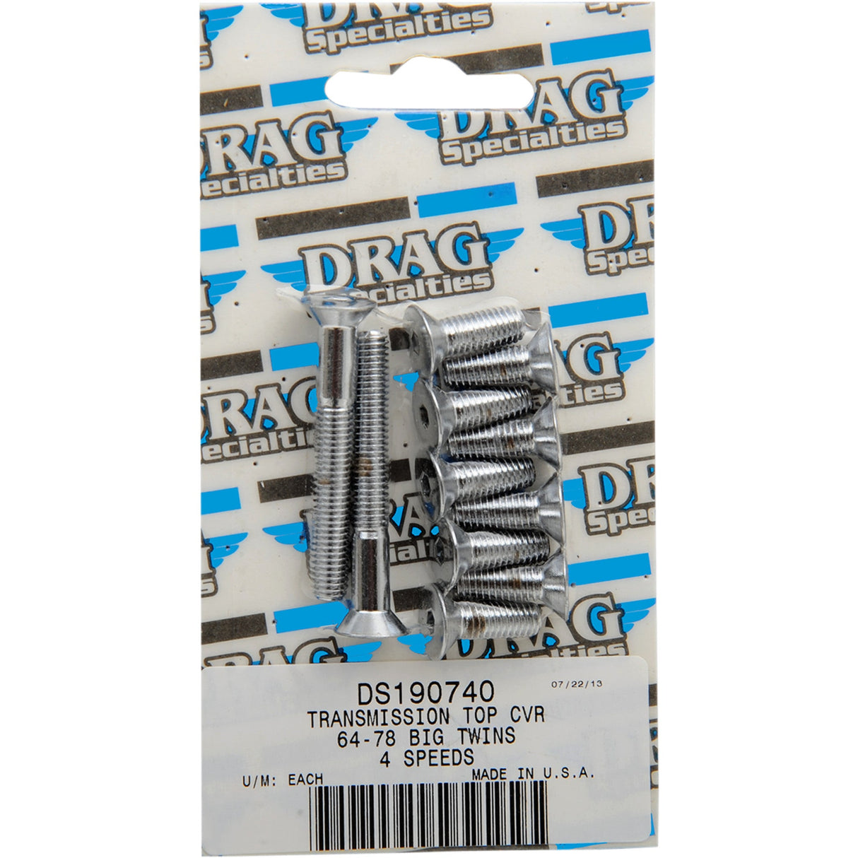 DRAG SPECIALTIES DS-190740 Socket-Head Bolt Set Bolt Set - Socket-Head - Transmission Top